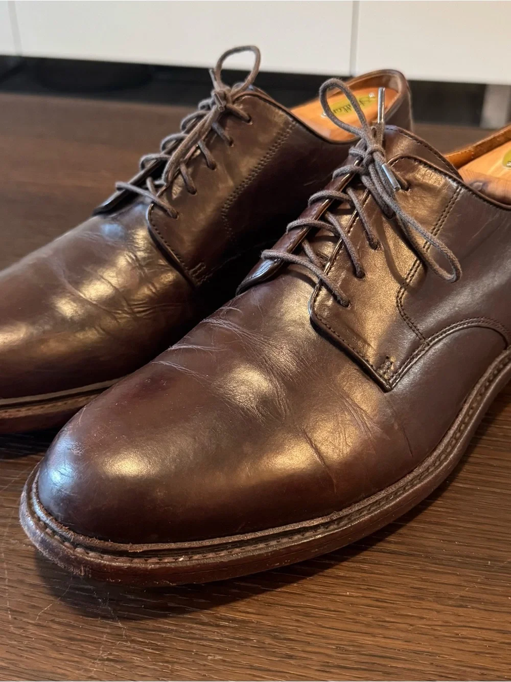 J. Crew Ludlow Derbies Dark Brown Leather Size 12 Men